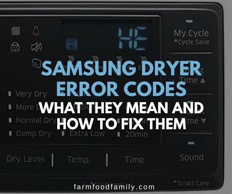 We cover all the main error codes. . Samsung dryer cl9 code